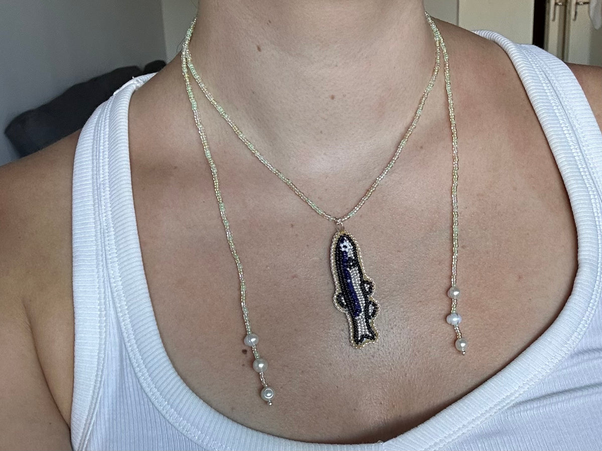 sardine lariat necklace