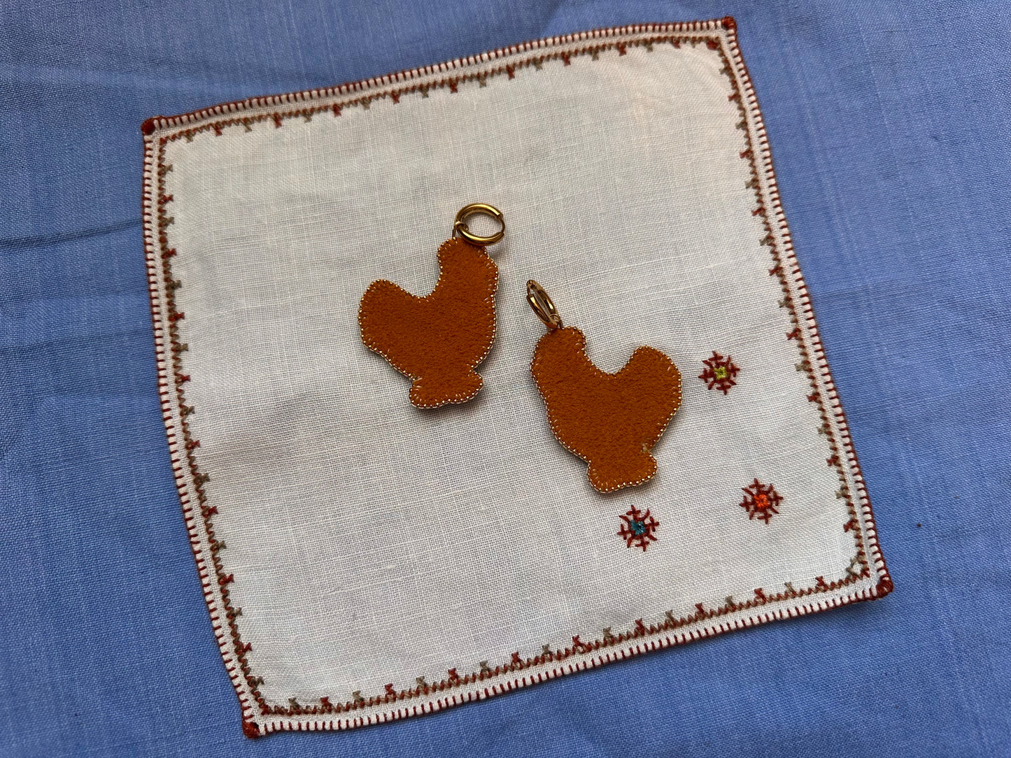 chicken earrings