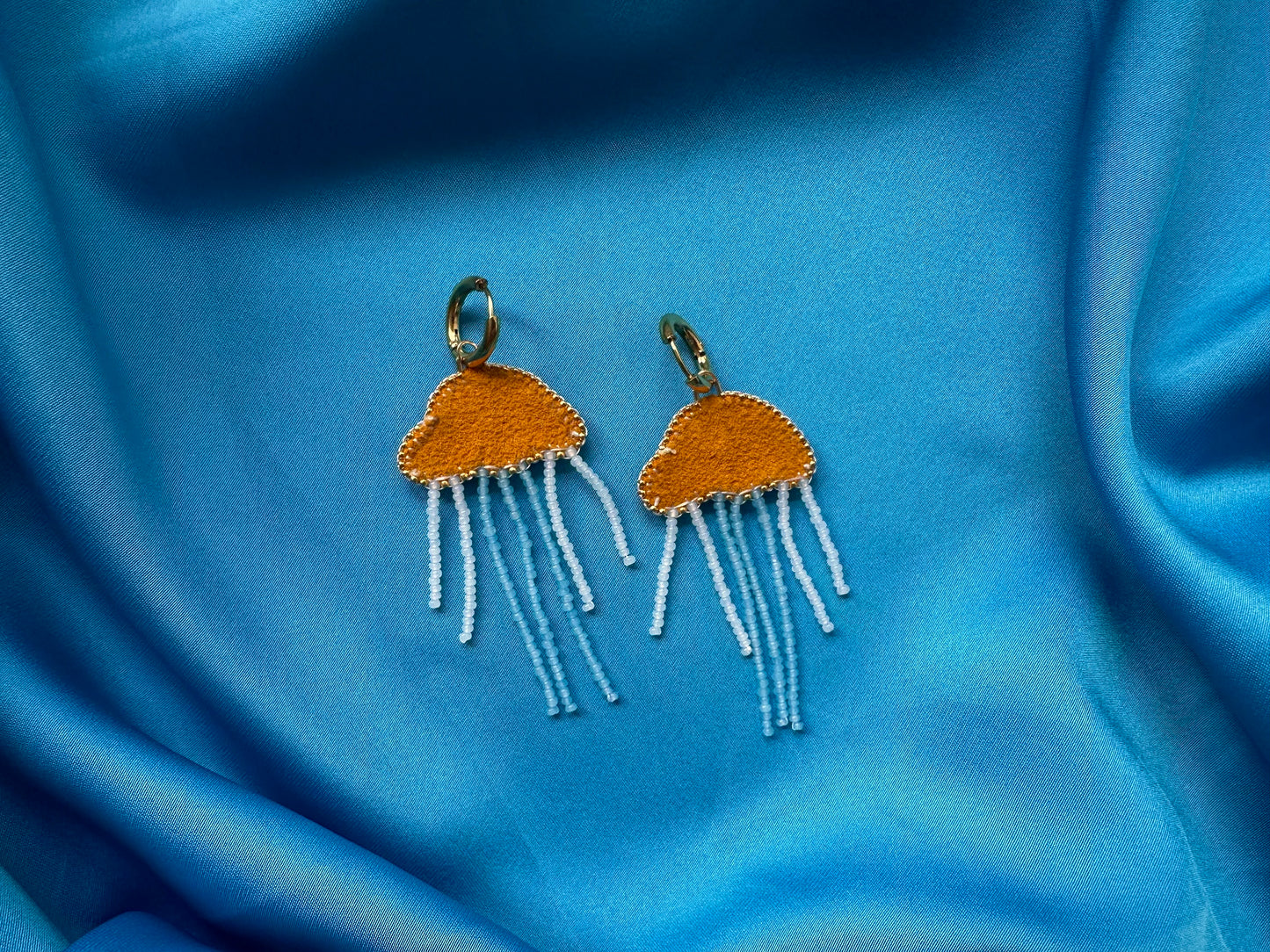 blue jellyfish earrings