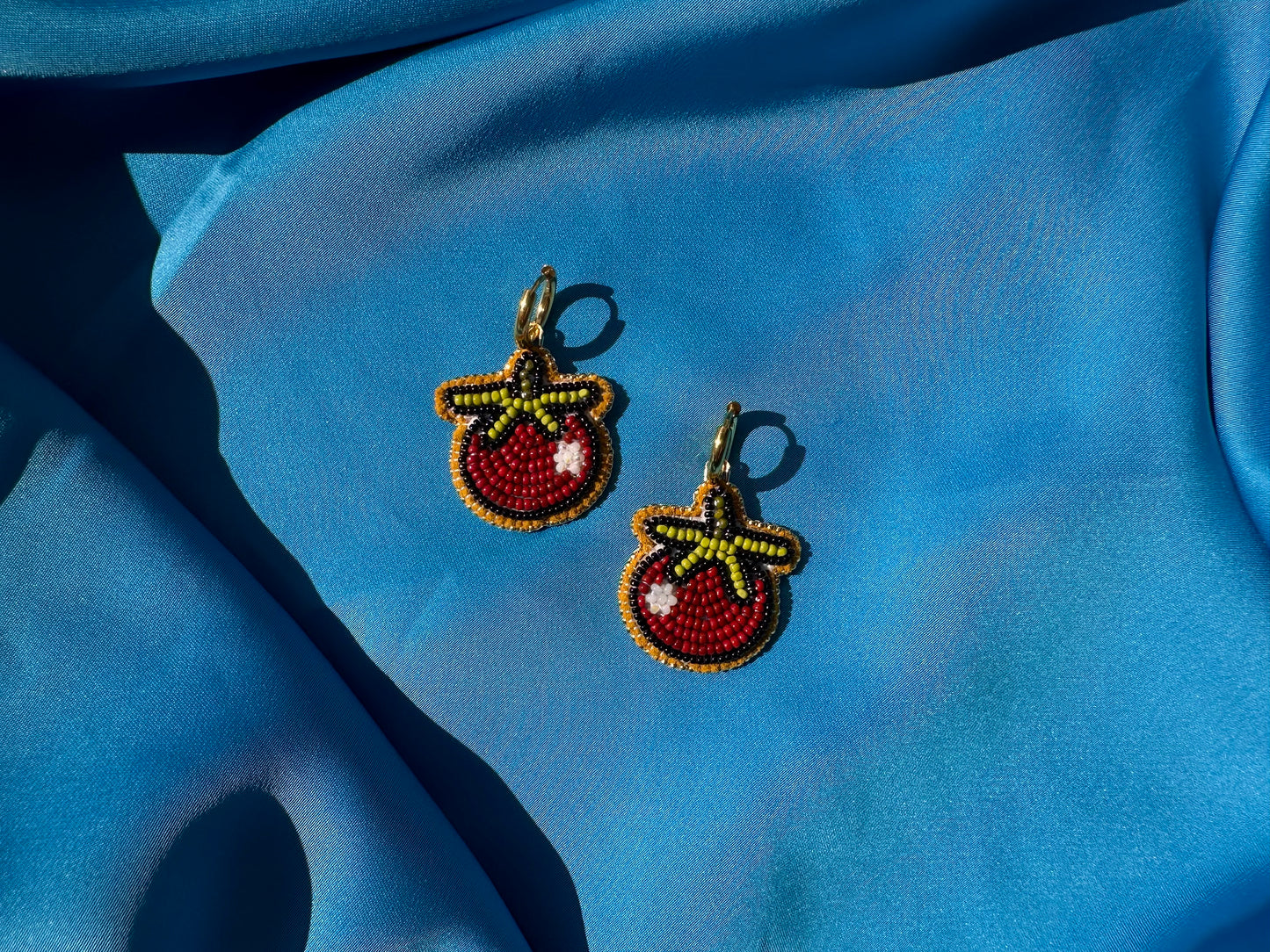 tomato earrings