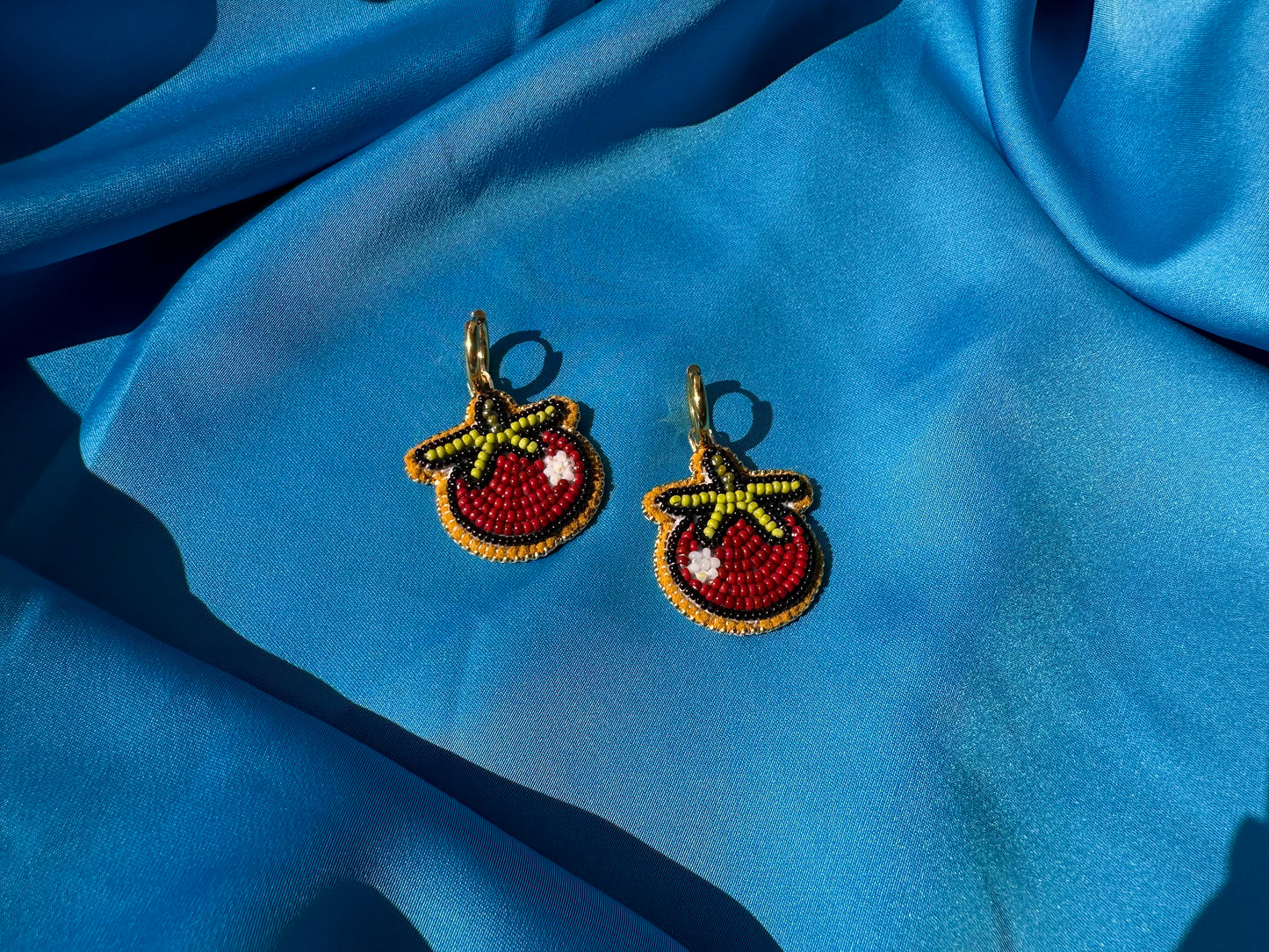 tomato earrings