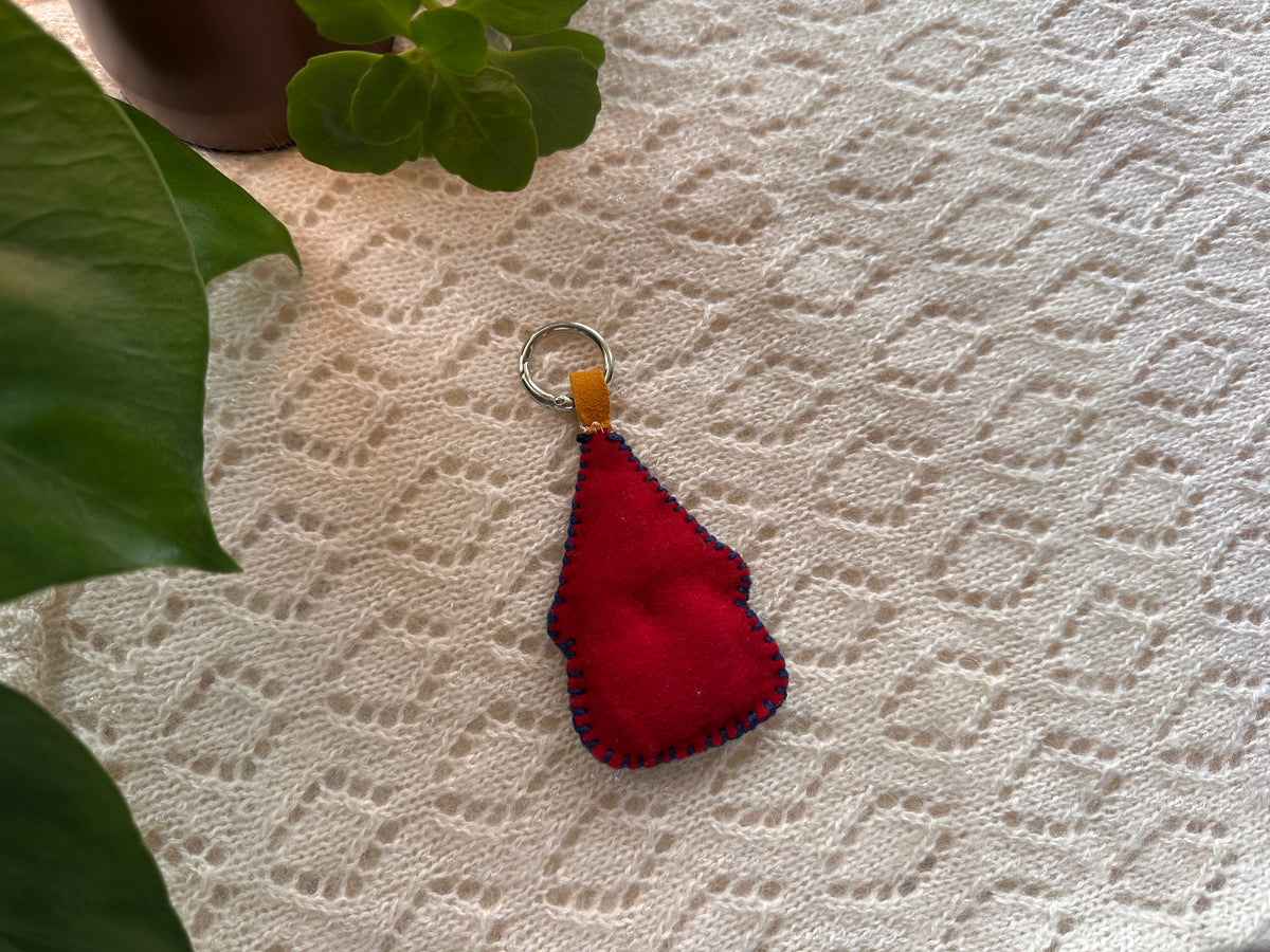 felt gnome bag charm/keychain