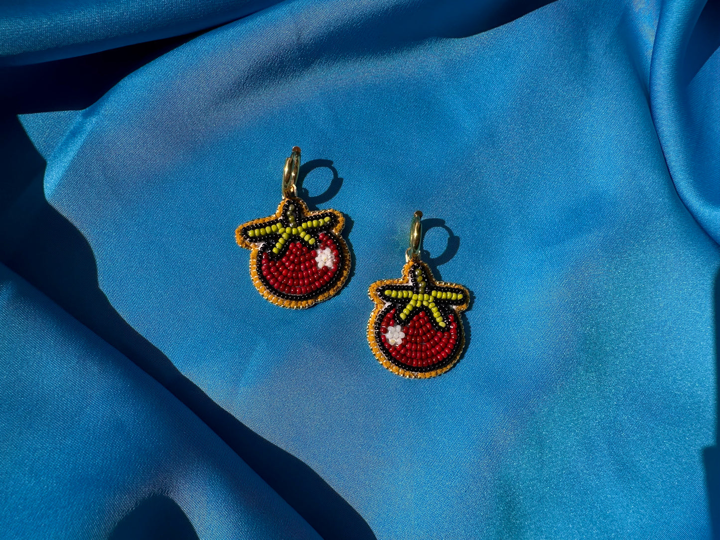 tomato earrings