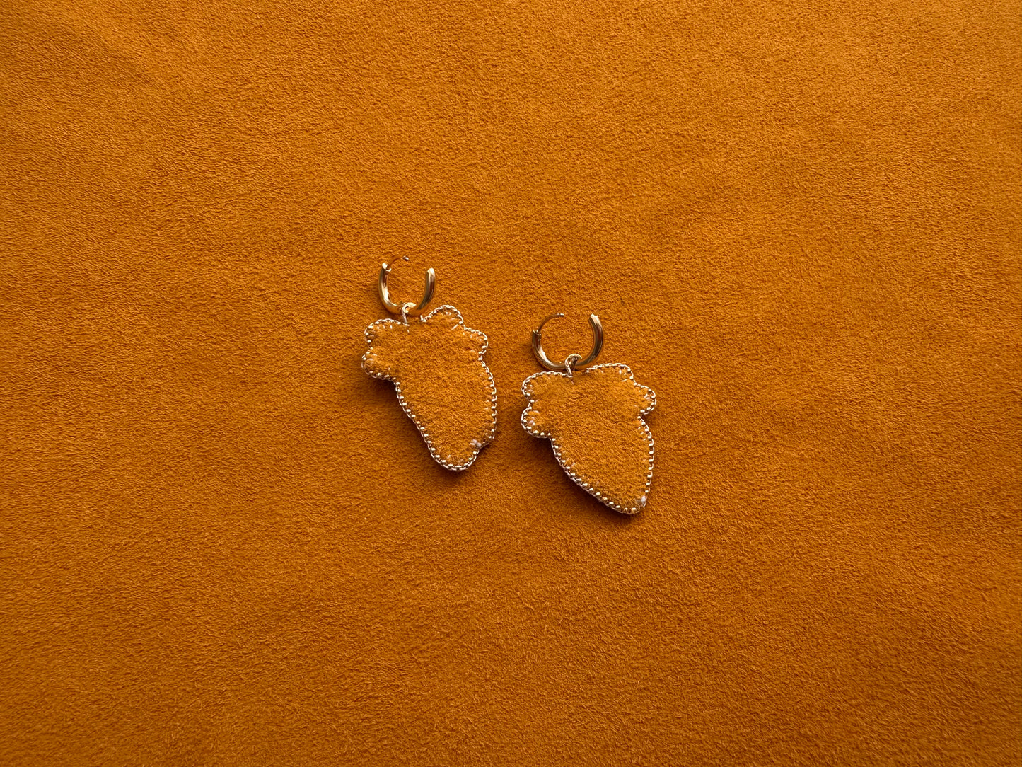 strawberry earrings w/ hoops