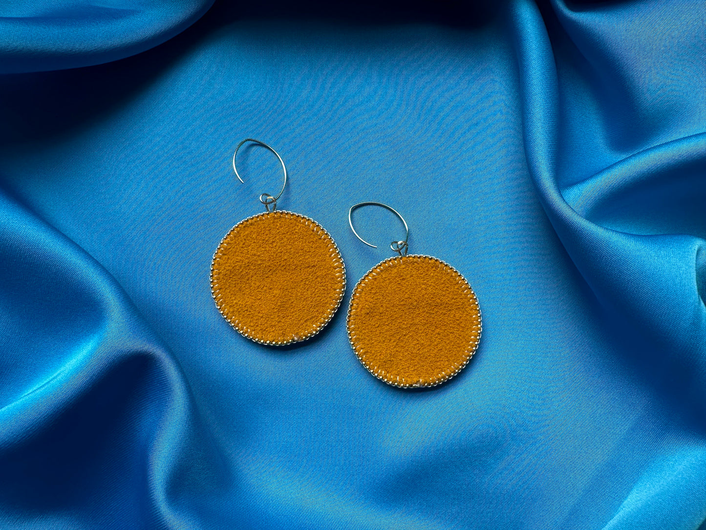 landscape earrings in wildflowers