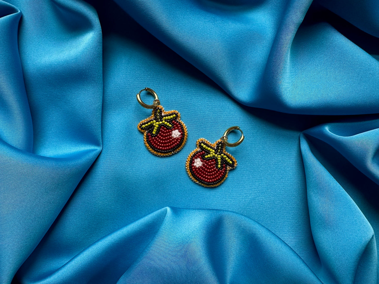 tomato earrings