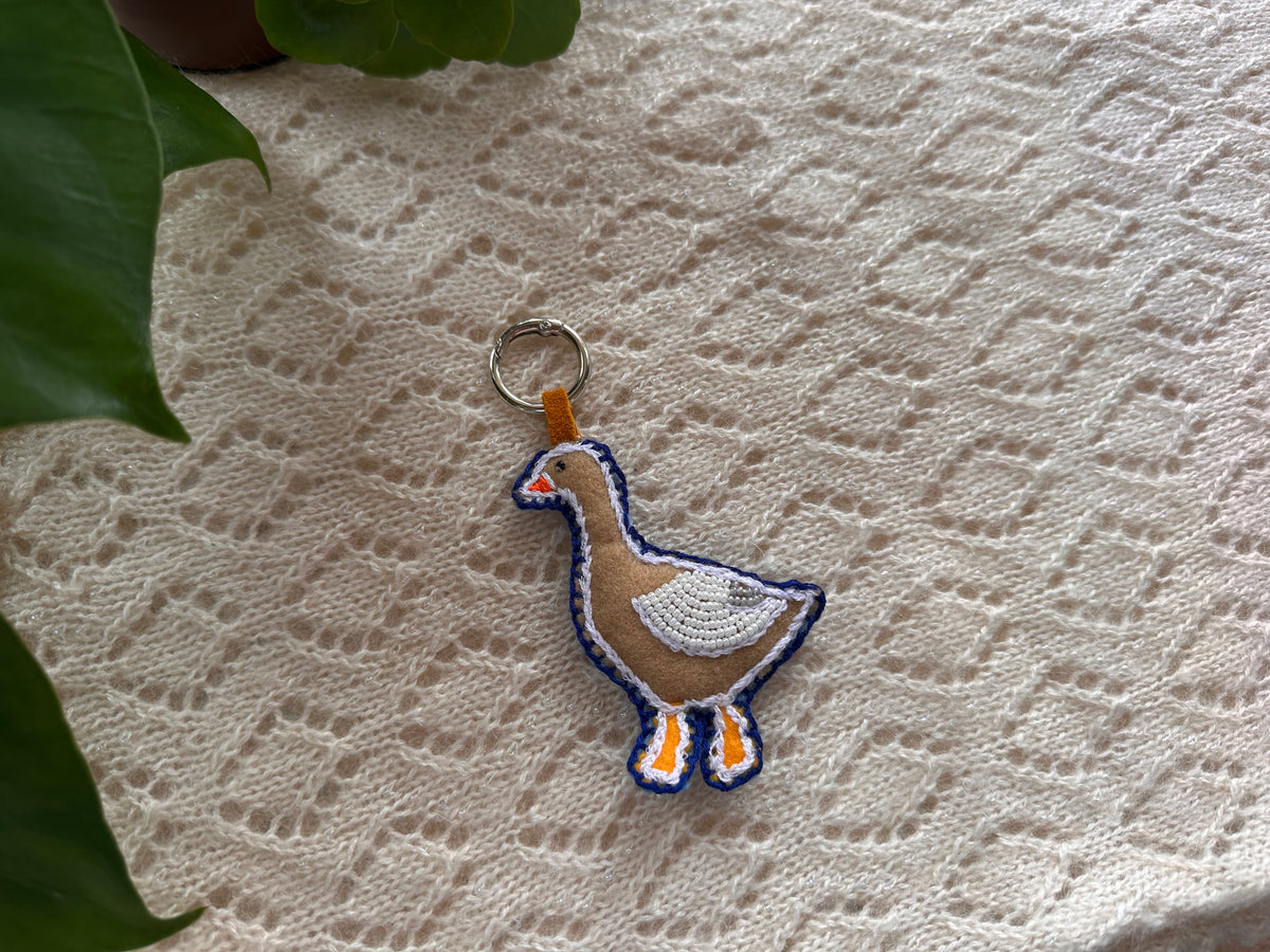 felt goose bag charm/keychain