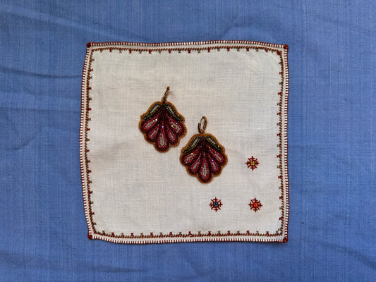 5 petal florals in berry