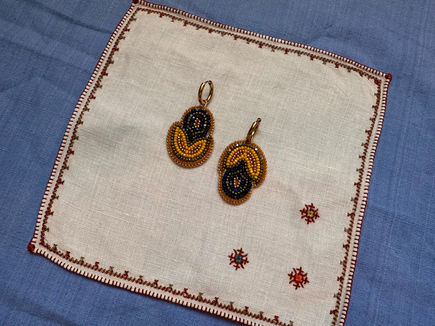 floral buds in cobalt