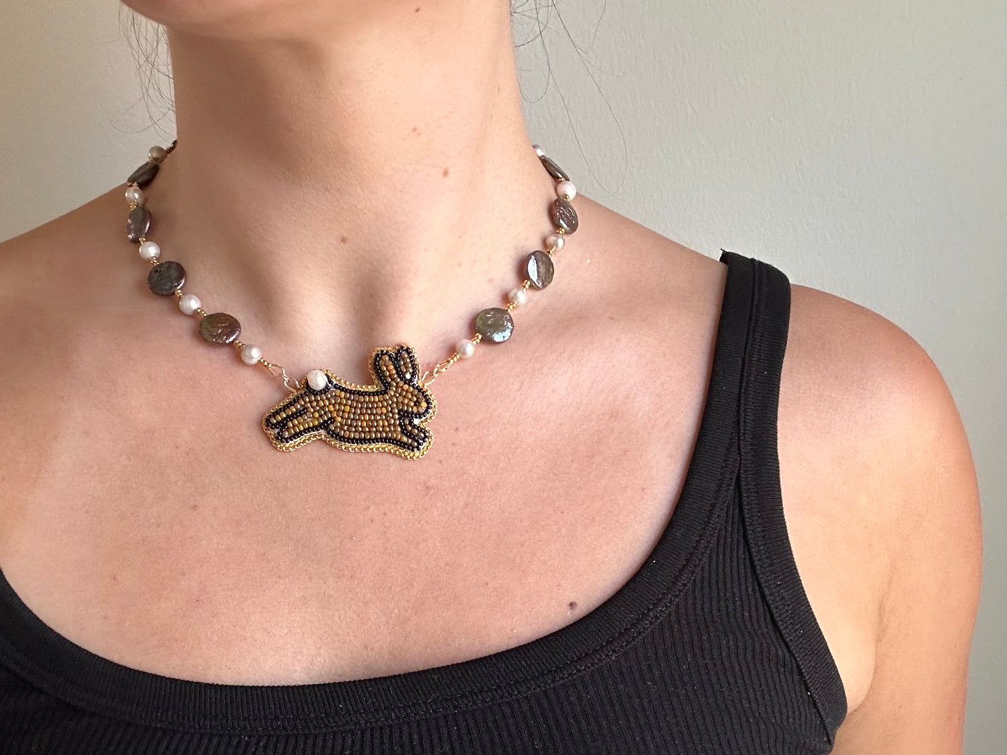 chocolate bunny necklace