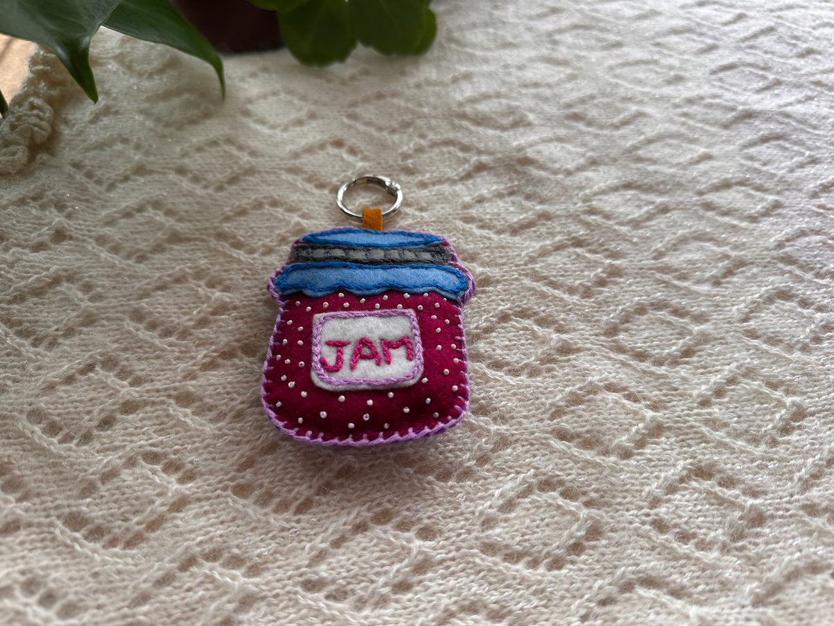 felt jam bag charm/keychain