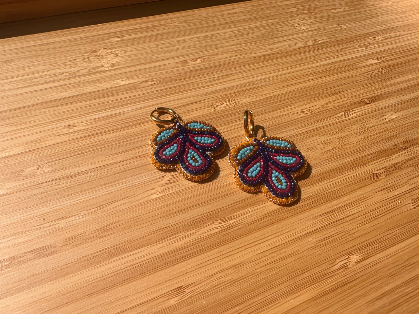 3 petal florals in cobalt & berry