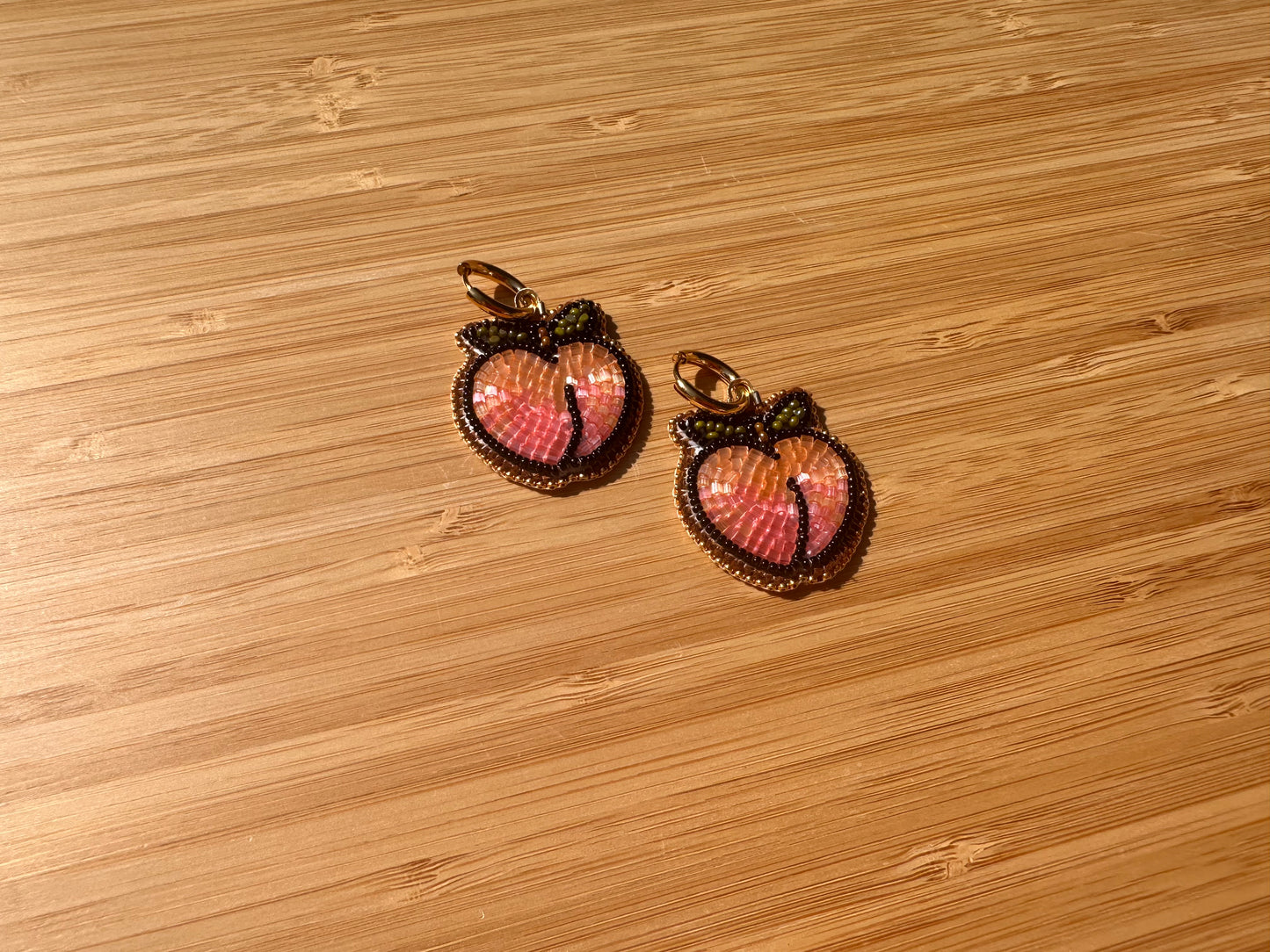 peach earrings
