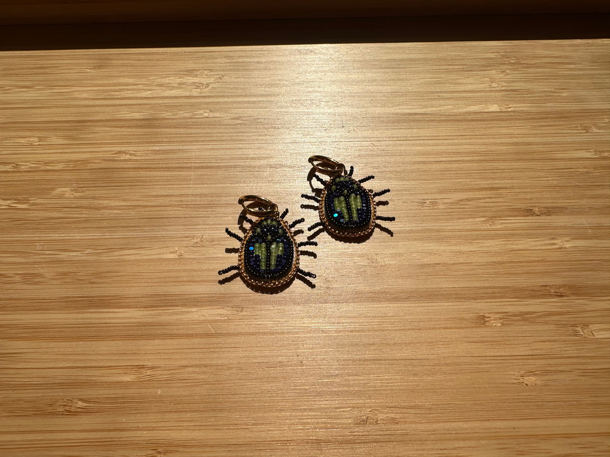 beetle earrings