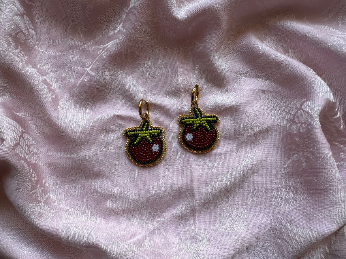 tomato earrings