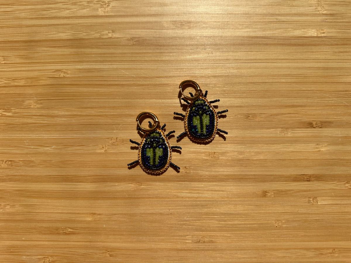 beetle earrings