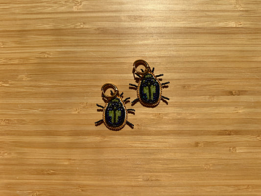 beetle earrings