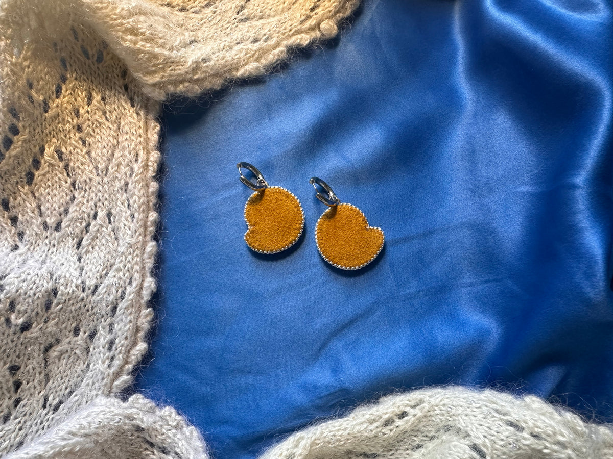 blue shell earrings