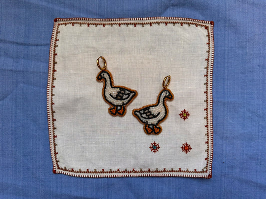 goose earrings