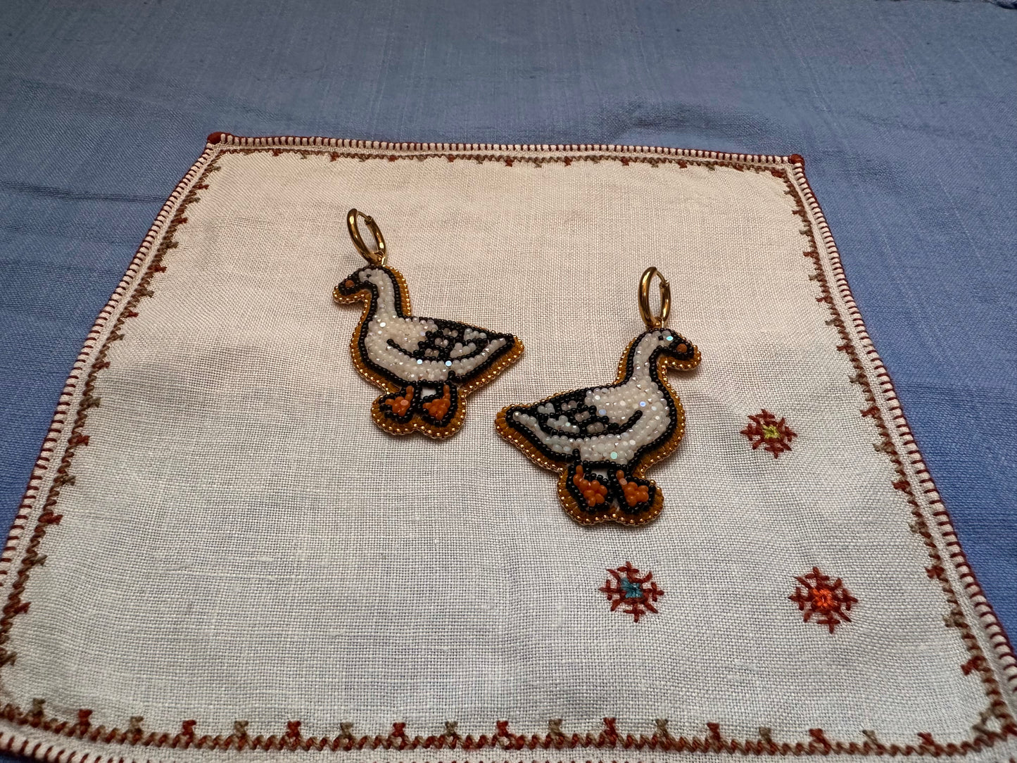 goose earrings