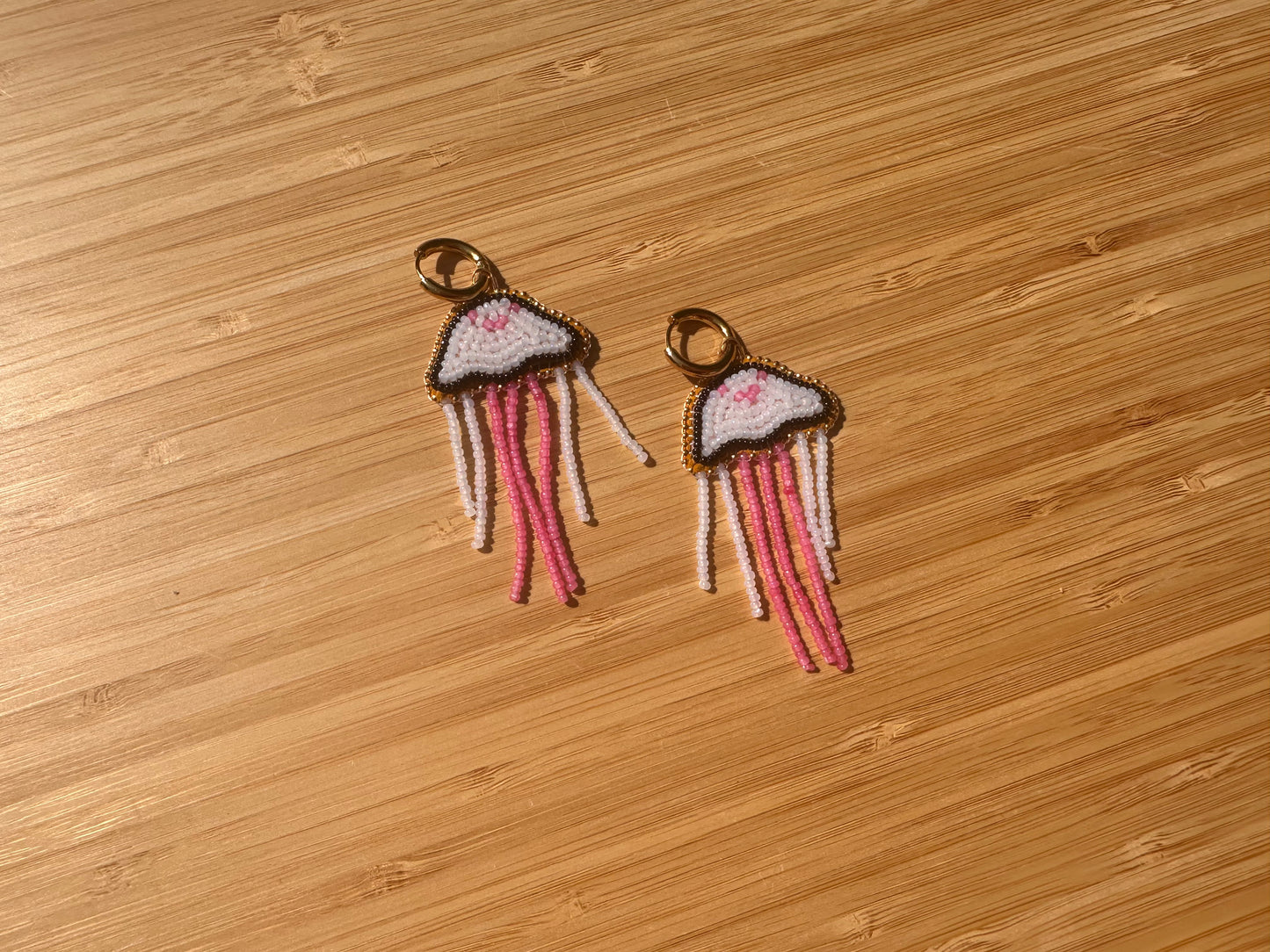 pink jellyfish earrings