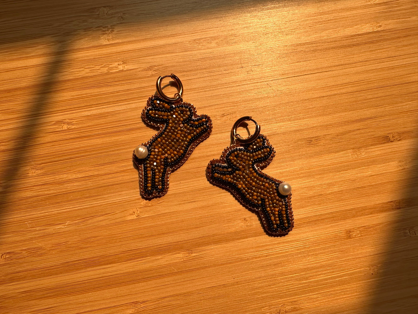 chocolate bunny earrings
