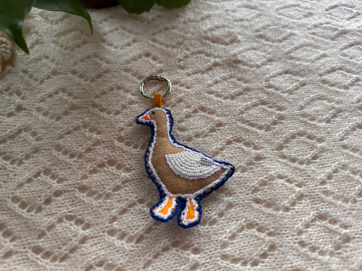 felt goose bag charm/keychain