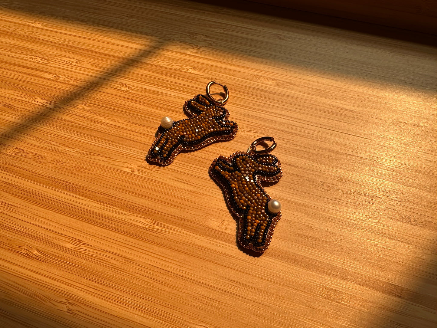 chocolate bunny earrings