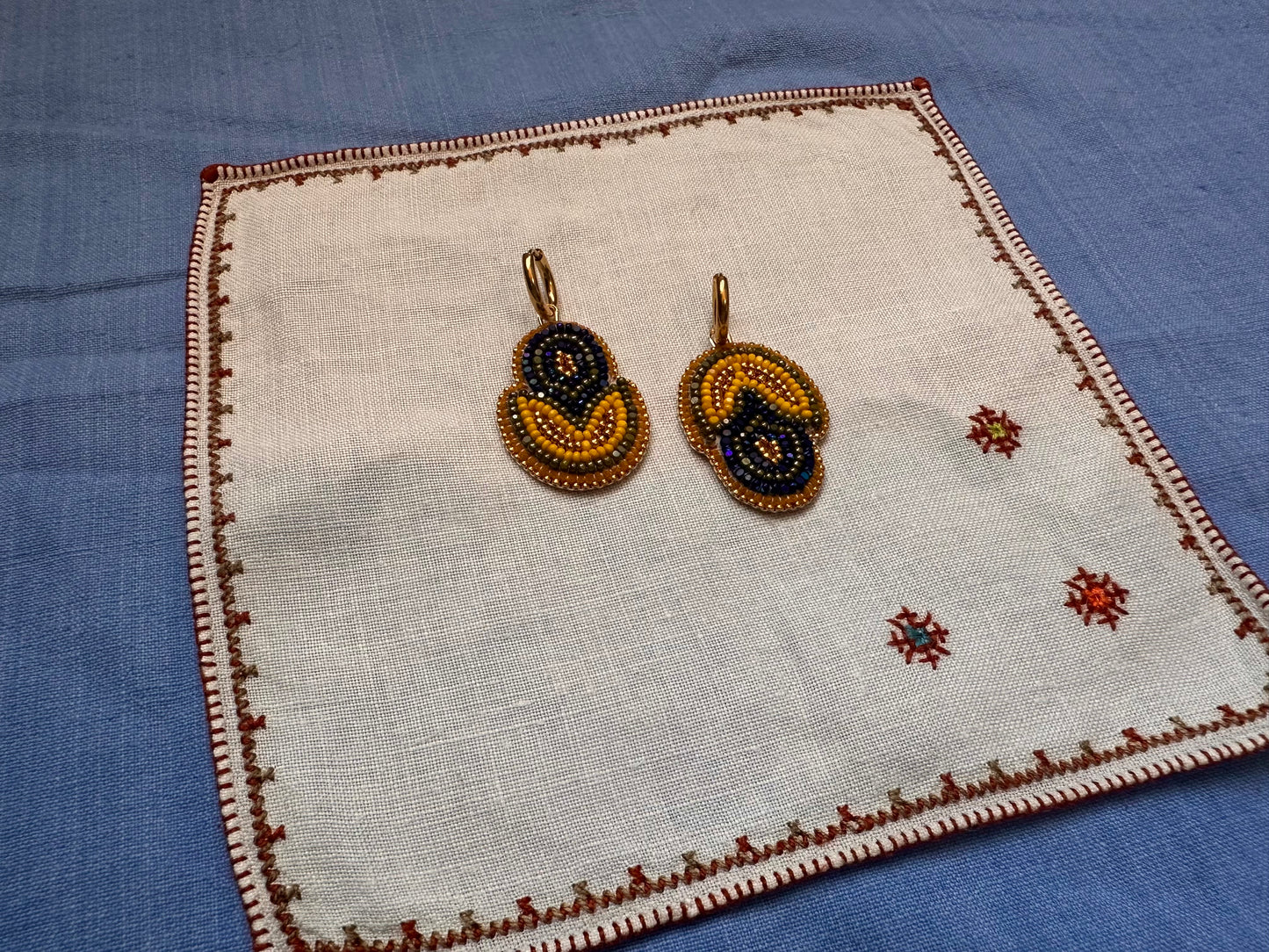 floral buds in cobalt