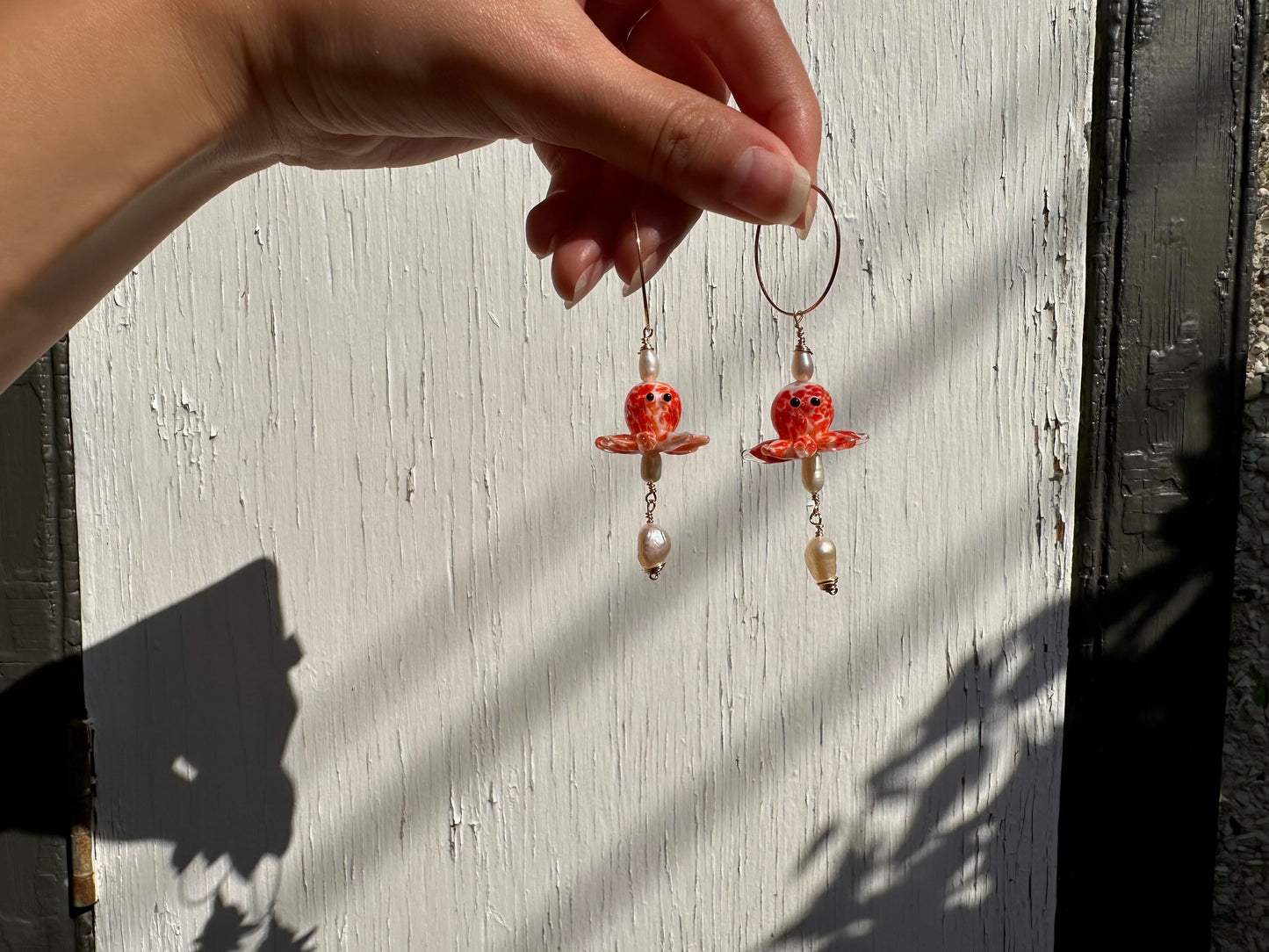 orange octopus dangles