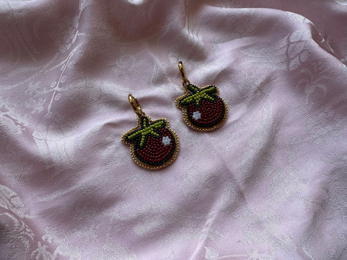 tomato earrings
