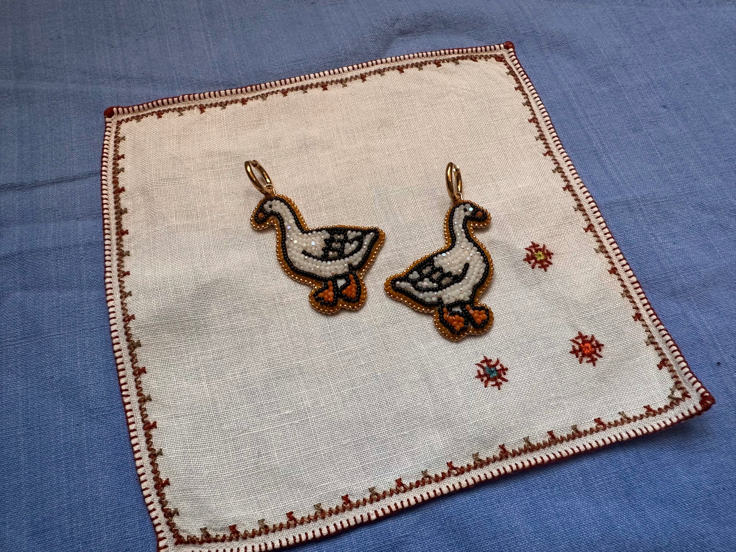 goose earrings