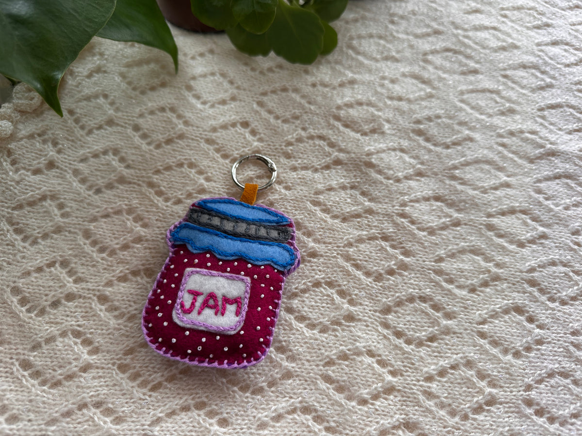 felt jam bag charm/keychain