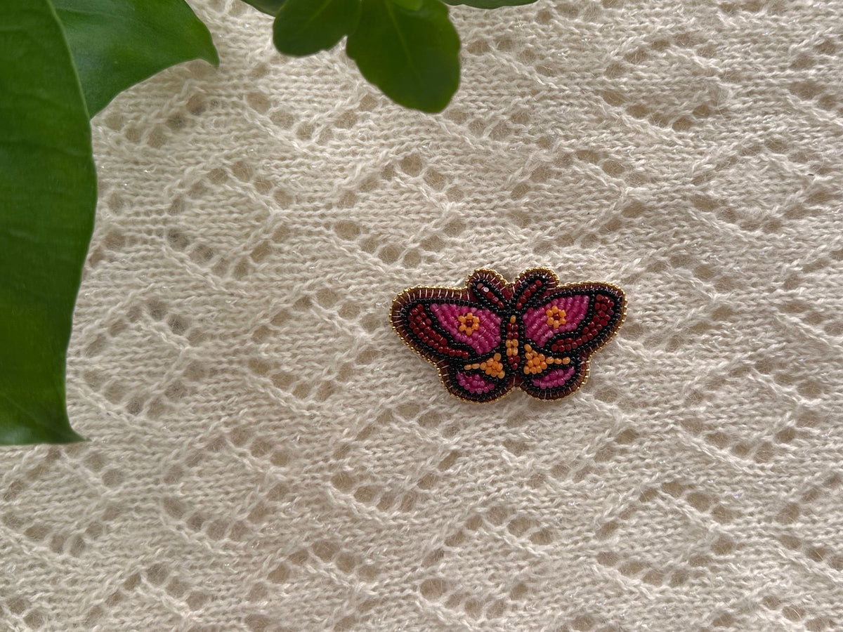 pink moth pin