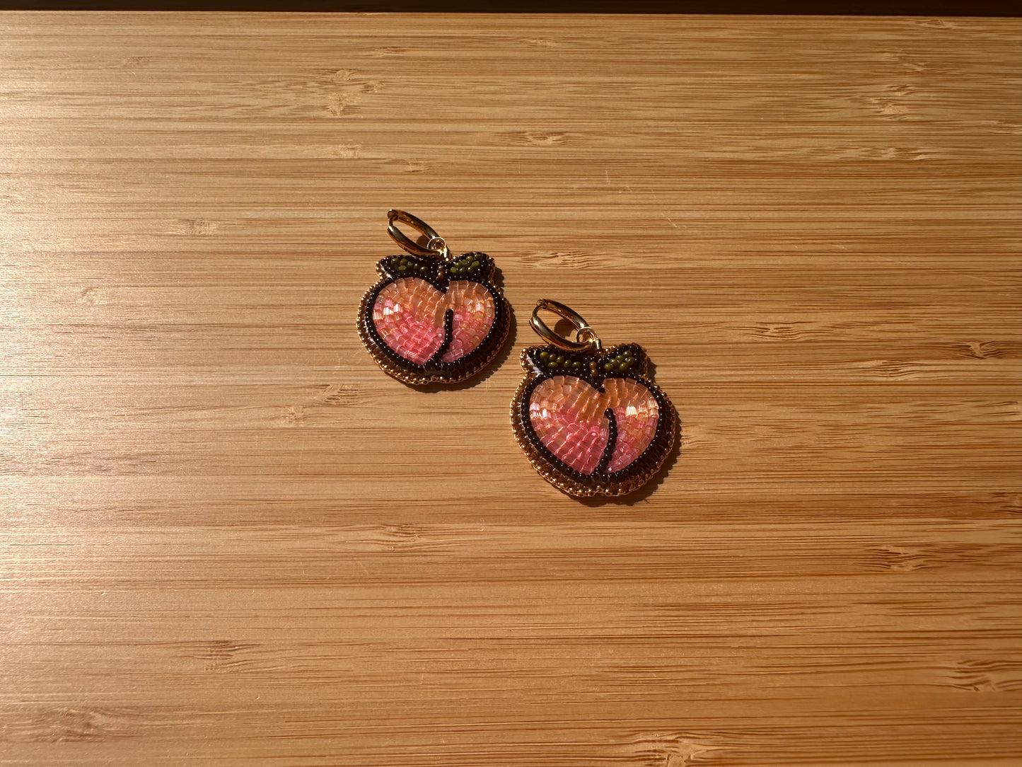 peach earrings