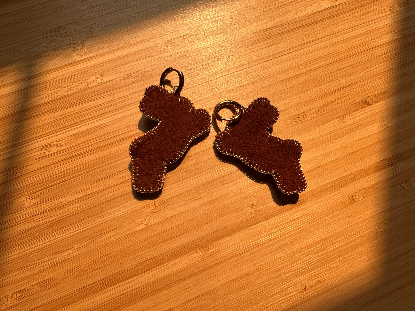 chocolate bunny earrings