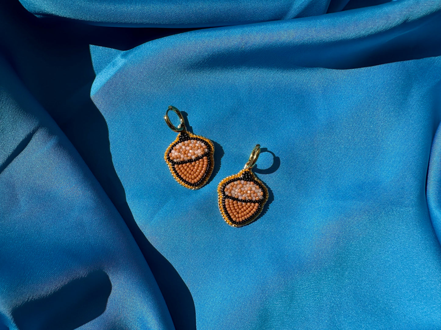 acorn earrings w/ hoops
