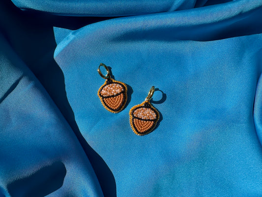 acorn earrings w/ hoops