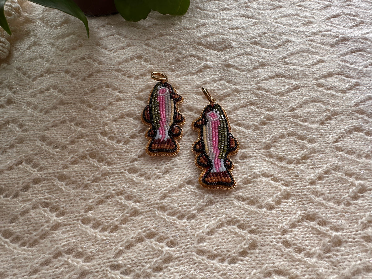 rainbow trout earrings w gold