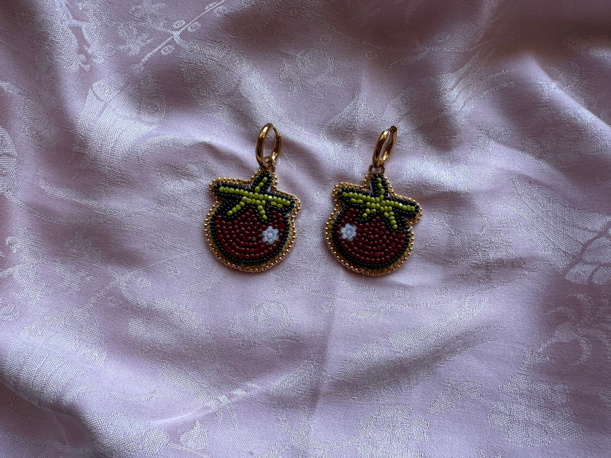 tomato earrings