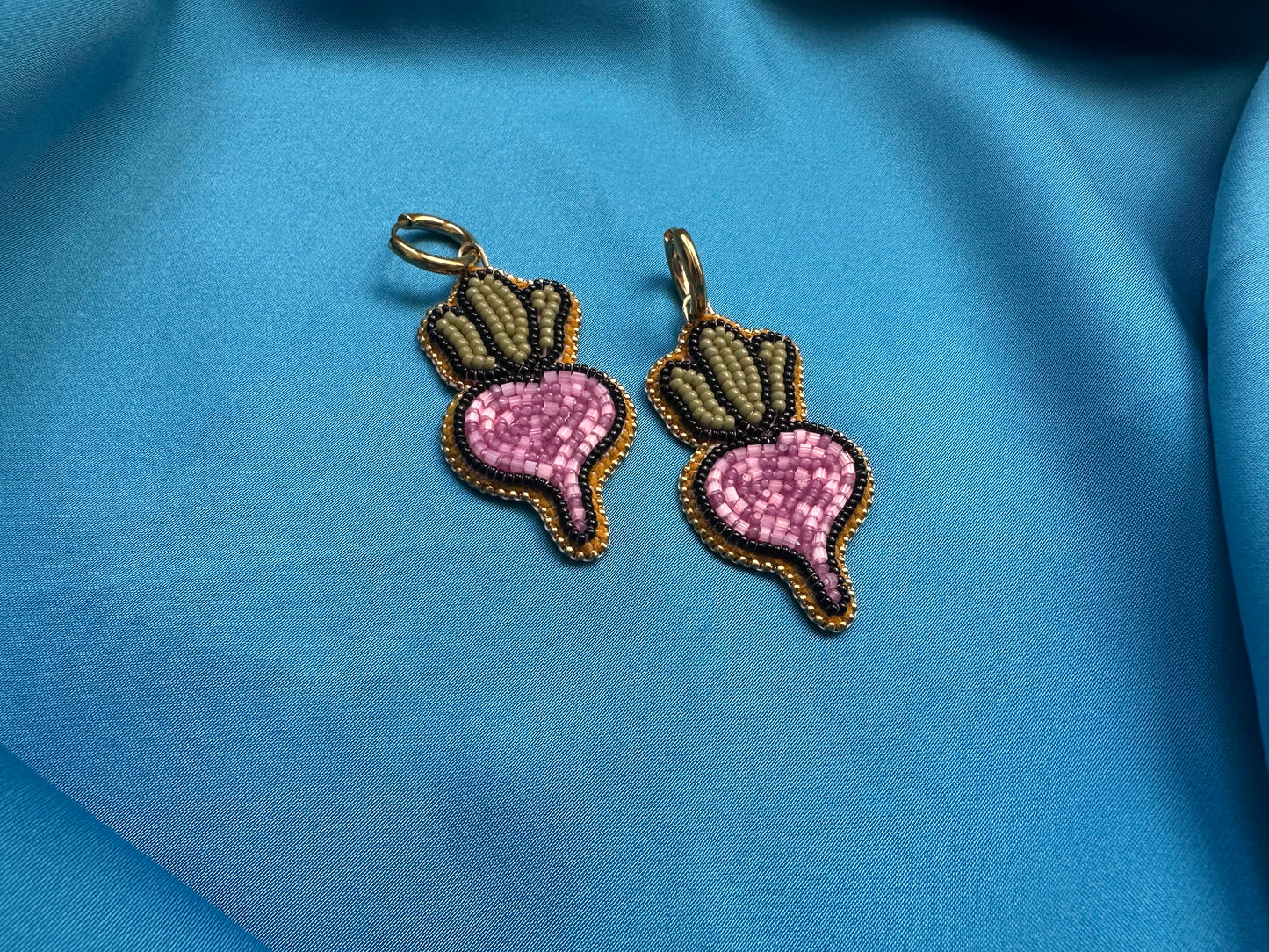 beetroot earrings