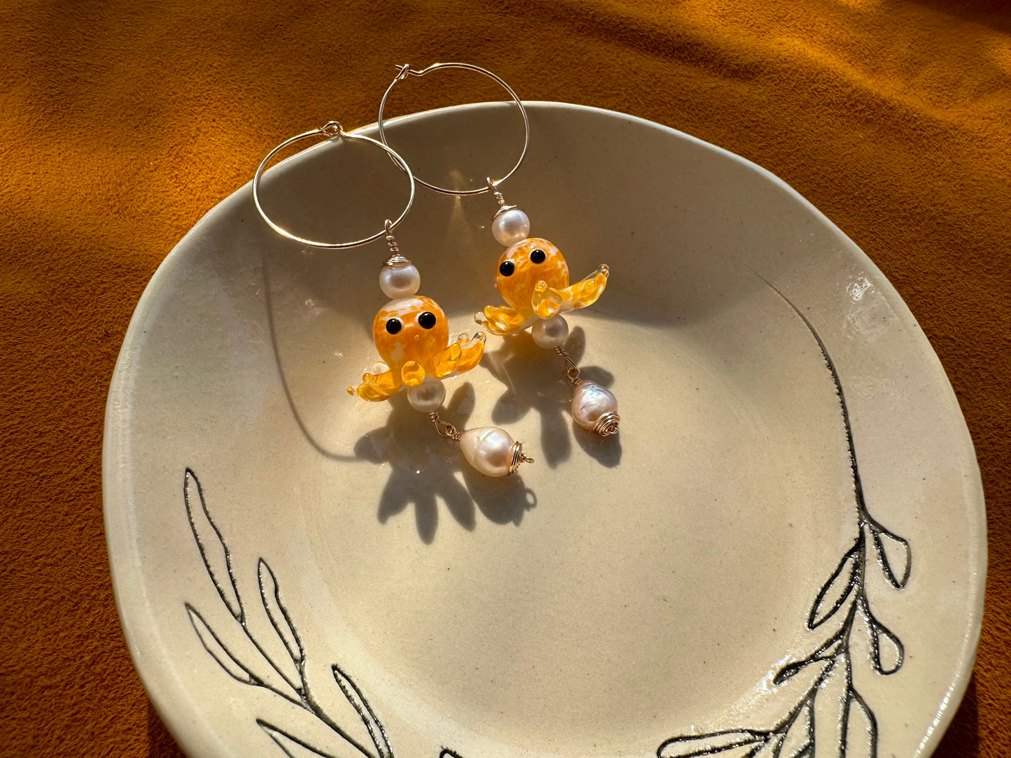 yellow octopus dangles