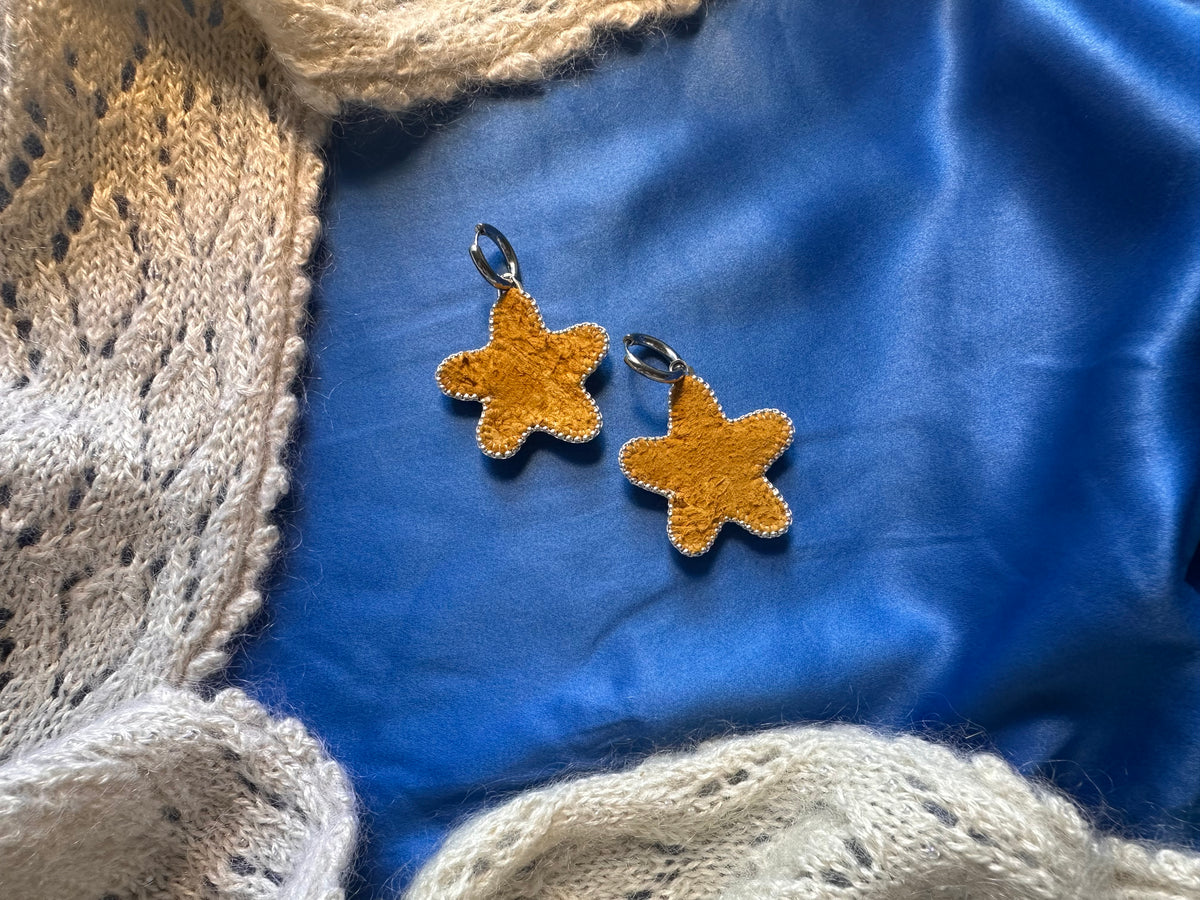 purple starfish earrings