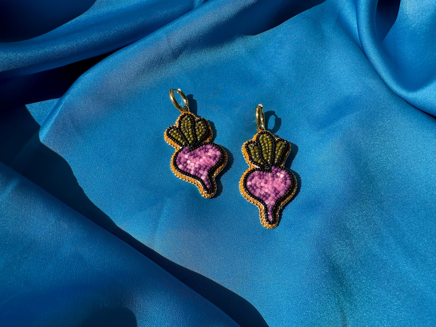 beetroot earrings