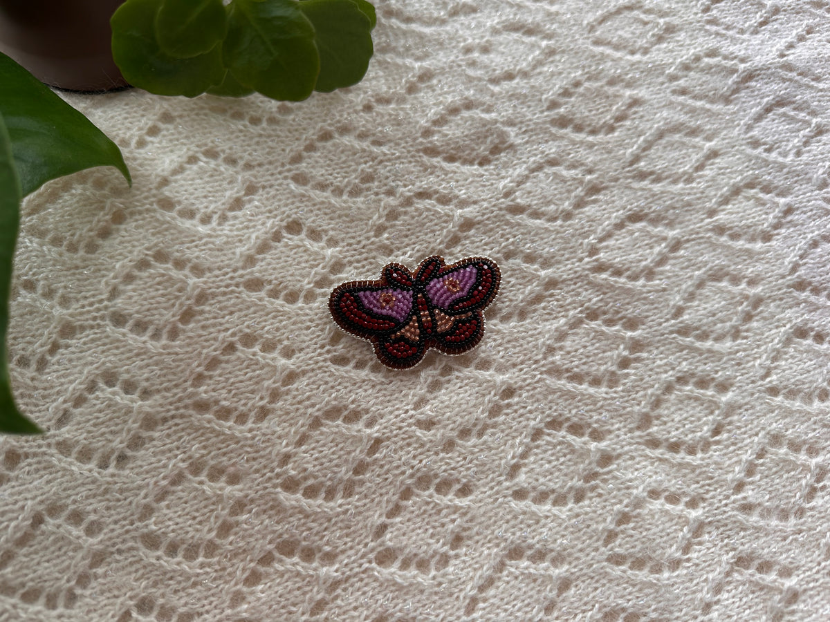 purple moth pin