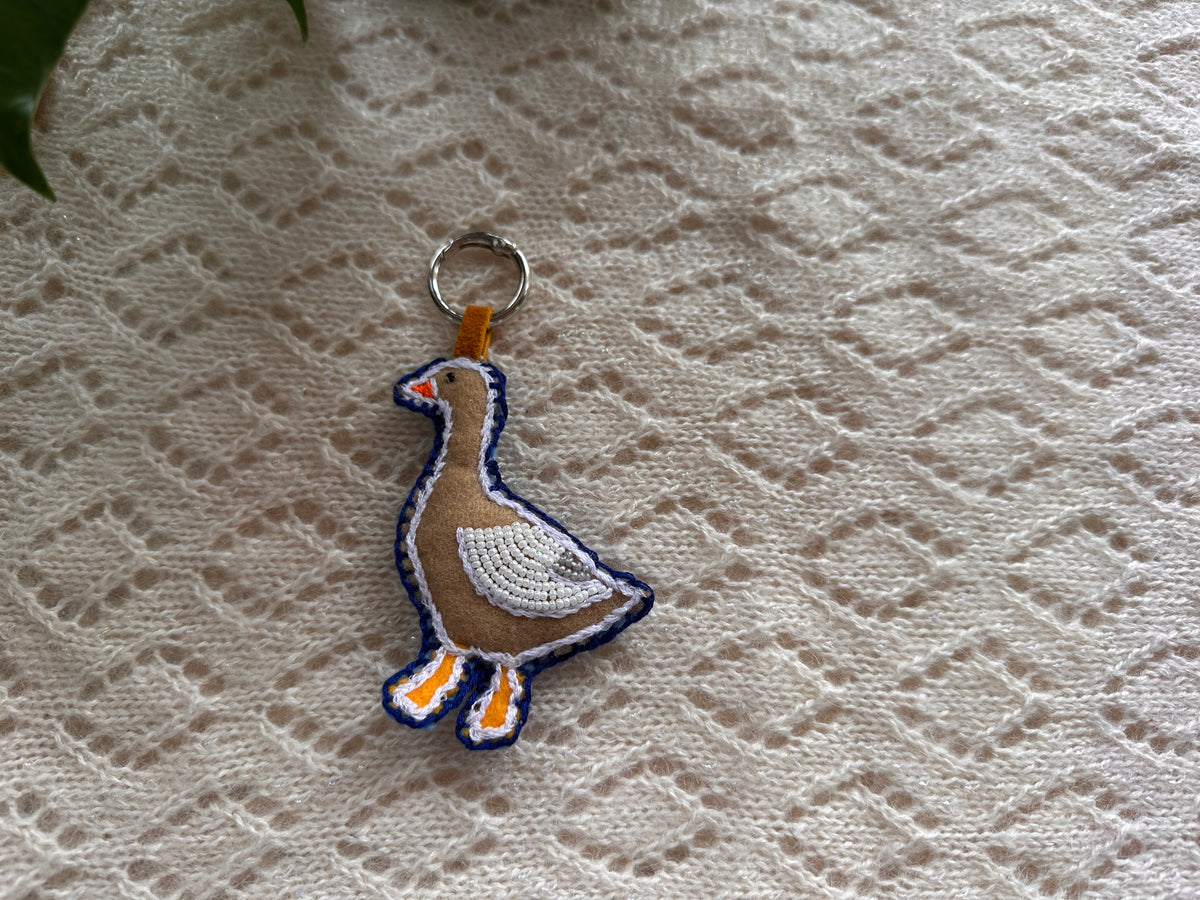 felt goose bag charm/keychain