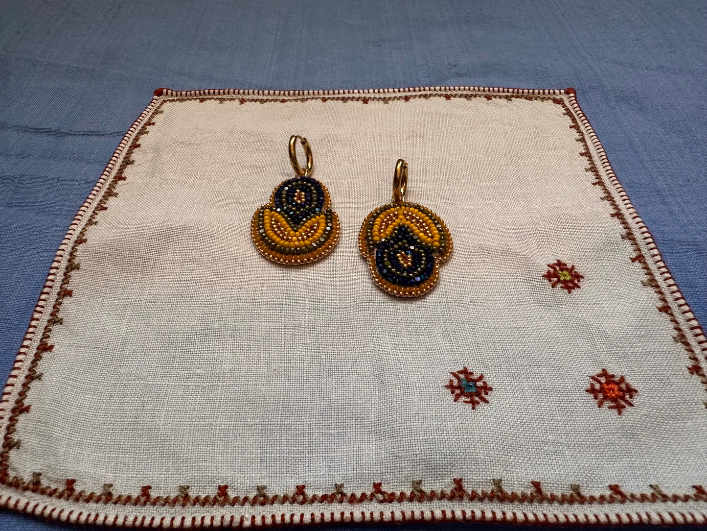 floral buds in cobalt