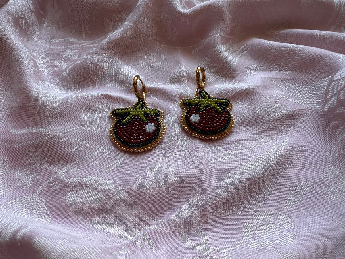 tomato earrings