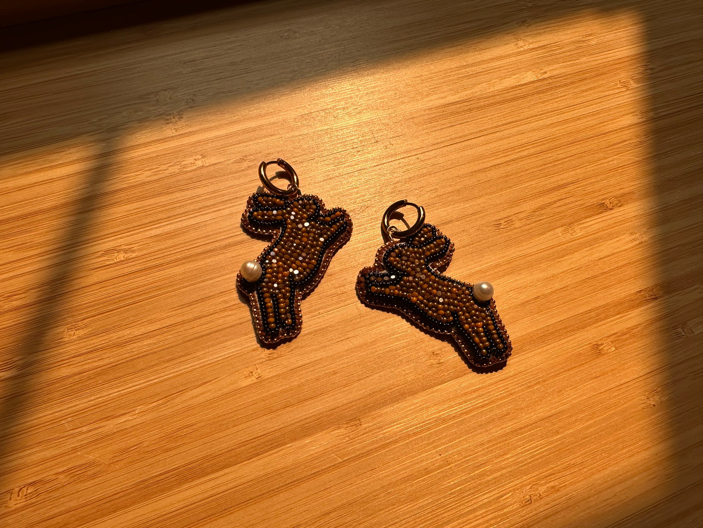 chocolate bunny earrings