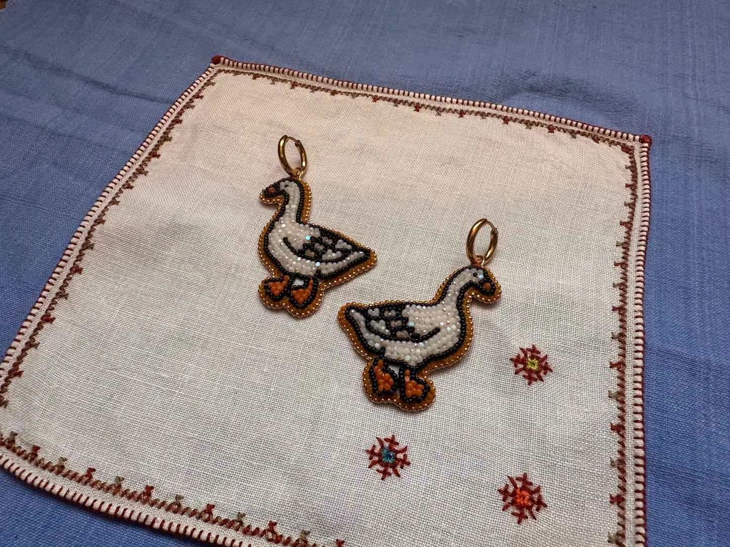 goose earrings